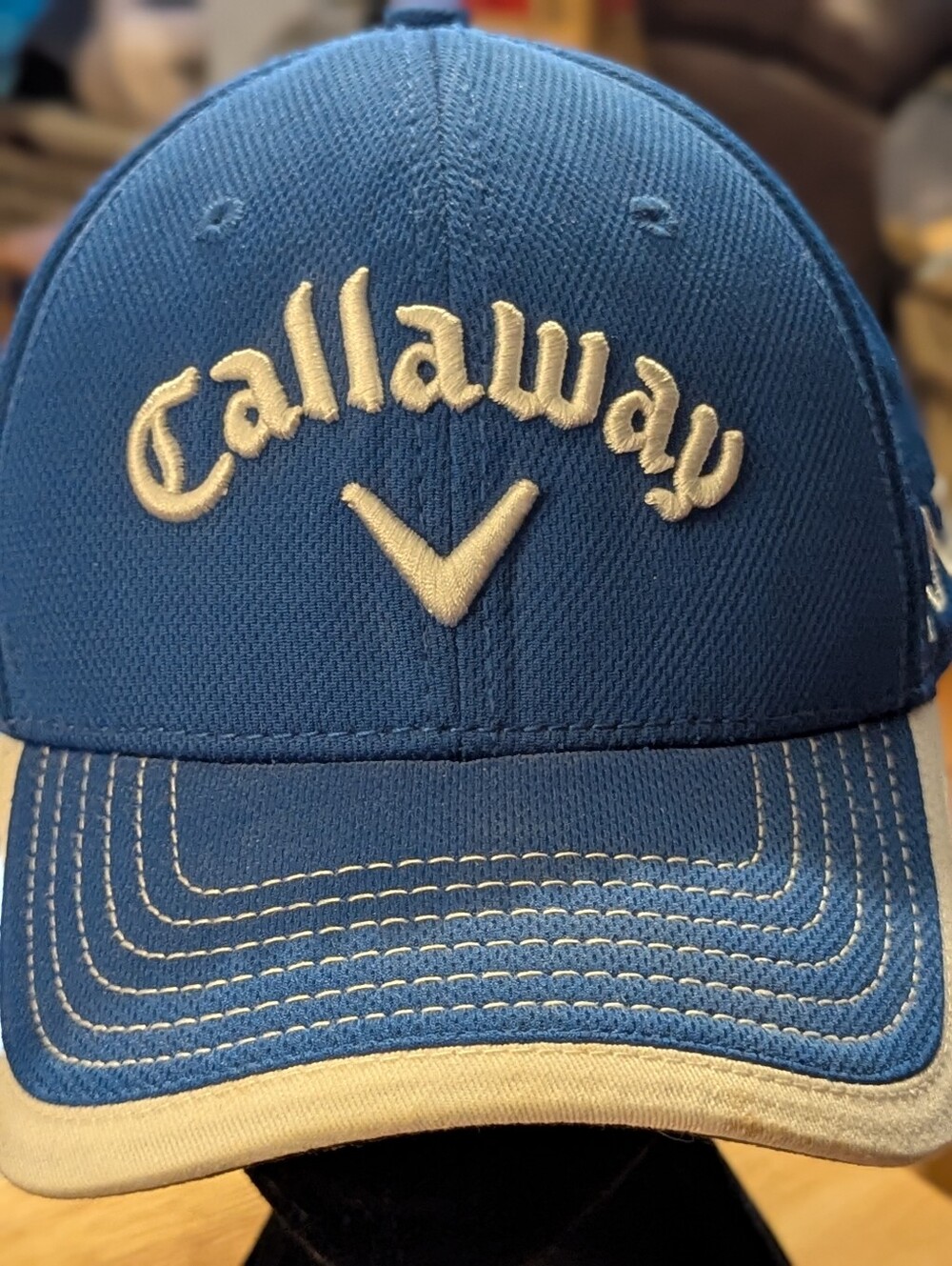 Callaway HEX Black Tour Hat in Blue with White and Red Accents